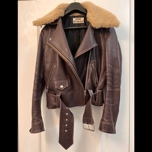 Acne studios leather jacket
